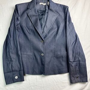 Valerie Stevens Navy Pinstripe Blazer